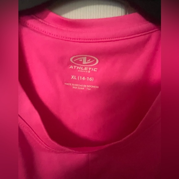 🔴 3/$12 Girls’ Athletic Works solid pink tank top. NWT! Size XL! - Picture 3 of 4